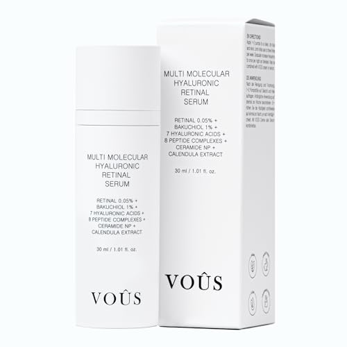 Siero Retinal Ialuronico Multimolecolare | 30Ml | + 0,05% Retinaldeide | + 1% Bakuchiolo | + 7 Acidi Ialurici | + 8 Peptidi | + Ceramide | + Argirelin
