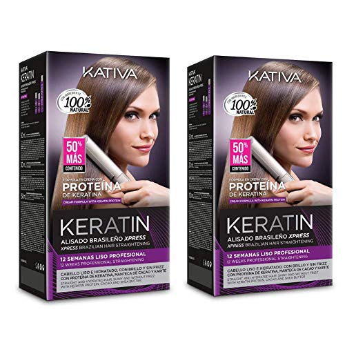 Kativa Cheratina Lisciante Brasiliano Xpress Trattamento Della Cheratina Senza Formale - Pack 2