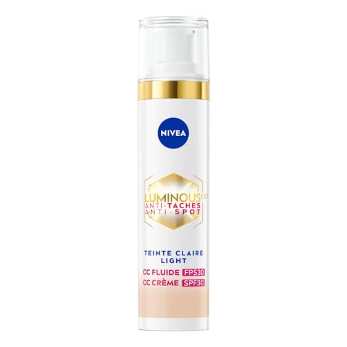 Nivea Luminous 630 Cc Fps30 - Fluido Anti Macchia, Colore Chiaro (1 X 40 Ml), Cc Crema Tinta Unificata, Fondotinta Coprente, Imperfezioni, Trattamento