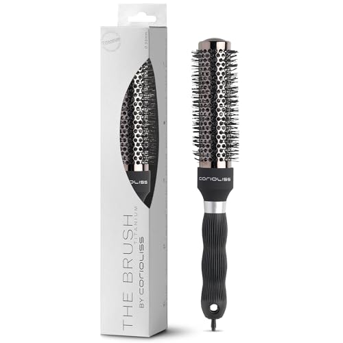 Corioliss | Spazzole Per Capelli Per Donne | Spazzola Per Capelli Ionica Professionale In Titanio A Barile Rotondo | Ideale Per Lo Styling Di Ogni Tip