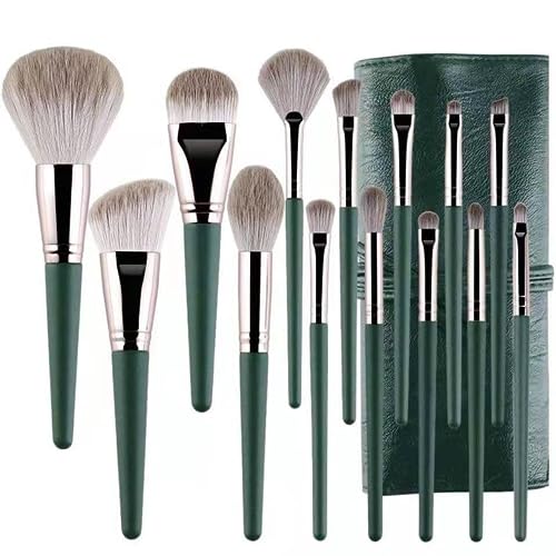 14 Pezzi-Set Di Pennelli Professionali Per Trucco, Con Scatola Di Immagazzinaggio, Adatta Per Blush, Fondotinta, Correttore, Ombretto, Pennello Da Sfu