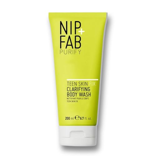 Nip+Fab Teen Skin Fix Clarifying Body Wash With Salicylic Acid & Wasabi Extract For Skin Purifying And Redness Reducing, 200 Ml
