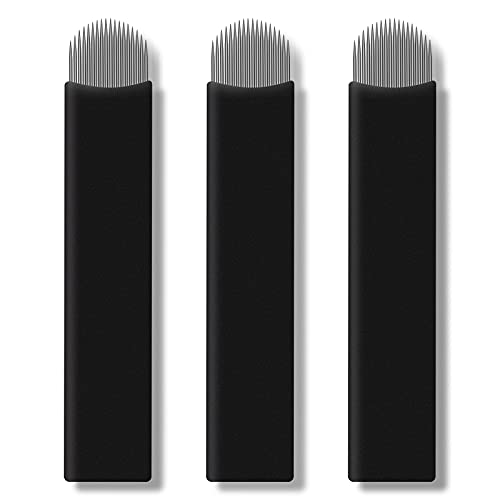 50 Pz Nero Ago Microblading Nano 0.18Mm Sopracciglio Tatuaggio Aghi Per Microblading Pen (18U)