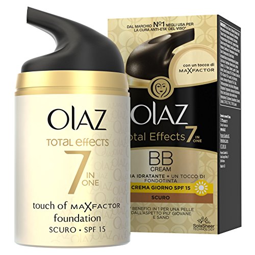 Olaz Total Effects 7 In 1 Bb Cream Crema Idratante Con Un Tocco Di Fondotinta Scuro, 50 Ml