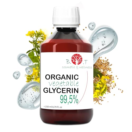 Glicerina Liquida Vegetale Pura E Bio - Glicerina Per Bolle Di Sapone, Olio Idratante Viso E Corpo, Base Cosmetica Fatta In Casa 100% Naturale - 250 G