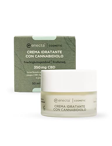 Enecta - Crema Idratante All'Estratto Di Canapa 350 Mg / 50 Ml. Ipoallergenico. Un’Idratazione Che Dura Nel Tempo
