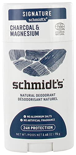 Schmidt'S Deodorante Stick Naturale Al Carbone Attivo E Al Magnesio, Senza Alluminio, Cosmetico Naturale Vegano Per Una Freschezza Di Lunga Durata, 75