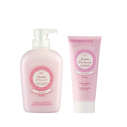 Perlier Cofanetto Fresia Di Lanzarote Con Sapone Liquido 300 Ml E Crema Mani 100 Ml