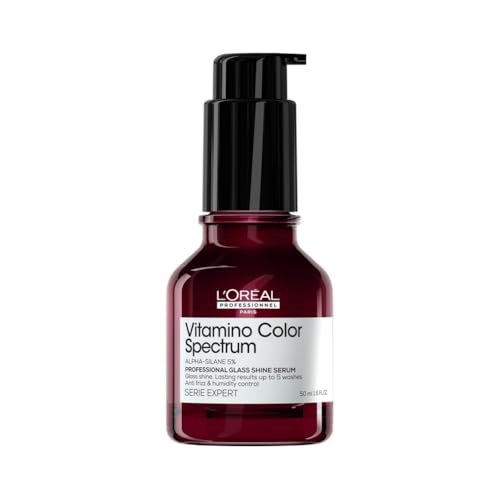 L'Oréal Professionnel Siero Glass Shine Anti Crespo, Termoprotettore Per Capelli Luminosi, Colore Protetto E Vibrante, Vitamino Color Spectrum, 50Ml