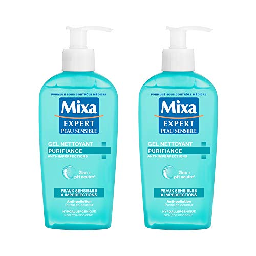 Mixa Expert Sensitive Skin Gel Detergente Senza Sapone 200 Ml Anti Imperfezioni - Set 2