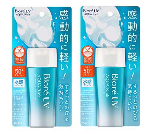 Biore Uv Aqua Rich Watery Gel Crema Di Protezione Solare Spf50+ Pa++++ 70G Protezione Solare Prodotto In Giappone, Set Di 2