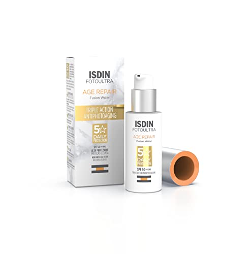 Isdin Fotoultra Age Repair Fw Spf50 50Ml | Fotoprotettore Viso Per Uso Quotiridano | Tripla Azione Antiphotoaging