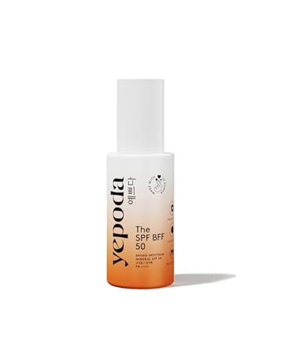 Yepoda – The Spf Bff - Crema Solare Minerale Ad Ampio Spettro Con Pigmenti Colorati (Spf 50) Con Aloe Vera Idratante E Acido Ialuronico (50 Ml)