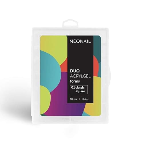 Neonail Unghie Finte Dual Form - Forme Duo Acrylgel - Gel Unghie Ricostruzione Dual Form Kit - Tip Unghie - Nail Form - Forme Doppie Per Unghie - 01 C