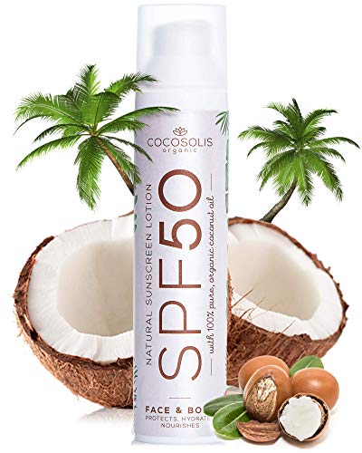 Cocosolis Crema Solare Protezione Spf 50, Idratazione E Protezione Dal Sole Per Tutti I Tipi Di Pelle, Con Olii Bio - Olio Di Cocco, Burro Di Cacao, B