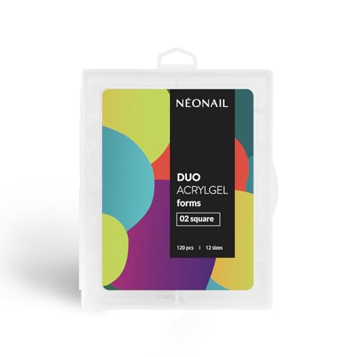 Neonail Unghie Finte Dual Form - Forme Duo Acrylgel - Gel Unghie Ricostruzione Dual Form Kit - Tip Unghie - Nail Form - Forme Doppie Per Unghie - 02 S