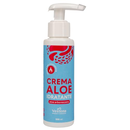 Vestena - Crema Idratante Crema Viso E Corpo, Crema Mani Secche E Screpolate Con Aloe Vera Gel Puro Aloe Arborescens. Crema Per Pelle Secca, Sensibile