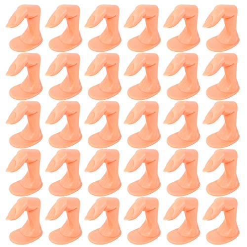 Jubaopen 30Pcs Finta Dita Per Unghie Finta Dita Modello Flessibile In Plastica Per Pratica Manicure Mano Decorazione Nail Art Dita Finta Per Ricostruz