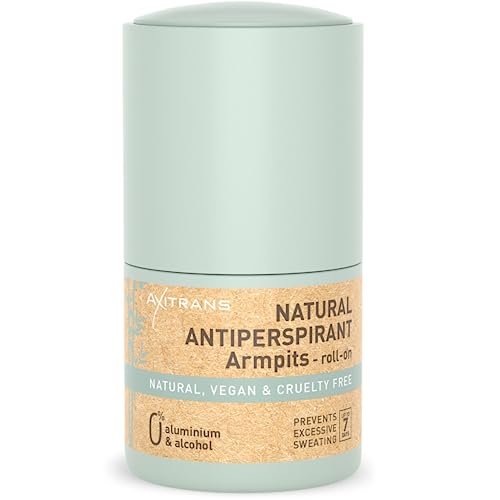 Axitrans Deodorante Antitraspirante Naturale 50Ml – Deodorante Roll On Antitraspirante Ascelle. Fino A 7 Giorni Di Protezione Contro Il Sudore - Vegan