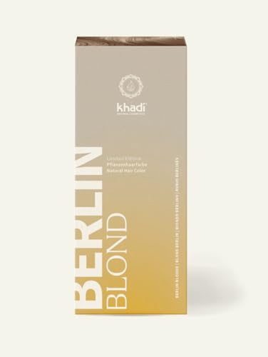 Khadi Berlin Blond Tinta Naturale Per Capelli, Colora I Tuoi Capelli In Un Biondo Cenere, Colore Naturale Al 100% Vegetale, Naturale E Vegano, Cosmeti