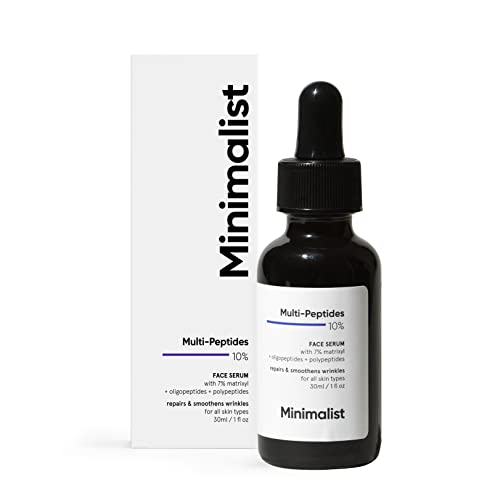 Minimalist Siero Per Il Viso Notturno Multipeptide Per La Pelle Più Giovane Senza Tempo, 30 Ml | Collagen Boosting, Hydrating & Overnight Repair Serum