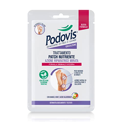 Podovis, Trattamento Patch Nutriente Monodose - Trattamento Talloni Screpolati , Con Azione Riparatrice Immediata, Per Piedi Morbidi E Idratati A Lung