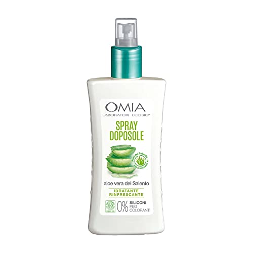 Omia - Spray Doposole Con Aloe Vera Del Salento, Azione Idratante E Rinfrescante, Effetto Riparatore, Con Olio Di Argan, Macadamia E Burro Di Karité,