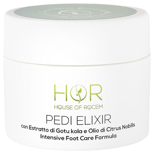 Hor - Crema Per Piedi Affaticati E Screpolati – Pedi Elixir Con Estratto Di Gotu Kola E Olio Essenziale Di Citrus Nobilis – Crema Talloni Screpolati,