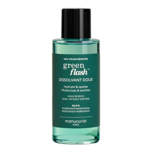 Manucurist Solvente Green Flash - Solvente Per Smalto Semipermanente E Smalto Per Unghie Green - Solvente Senza Acetone Bio-Based Efficace - 100 Ml