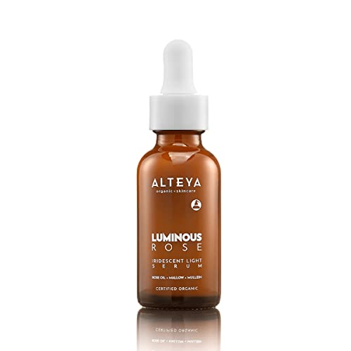 Siero Rosa Luminosa Di Alteya Organics Da 30 Ml — Con Certificazione Biologica Natrue — Siero Viso Naturale Puro, Biologico, Idratante E Leggero, Adat