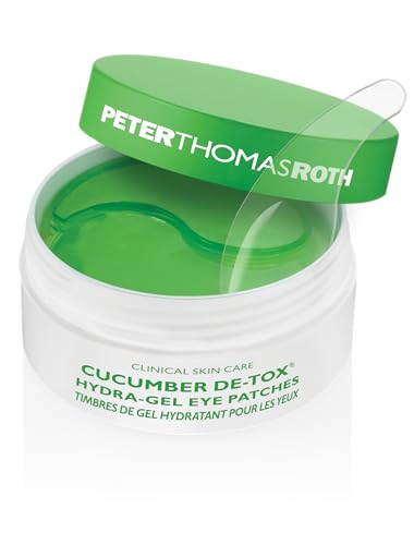 Peter Thomas Roth Roth Cucumber Detox Hydra-Gel Eye Patches 30 Pairs60 Tappo Per Orecchie, 4 Cm, Nero (Black)