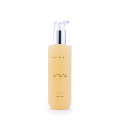 Masqmai Purifying Tea Tree Gel Detergente Per Il Viso Con Olio Dell'Albero Del Tè, Rimuove Le Impurità, 200 Ml