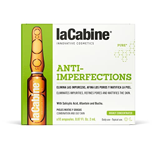 La Cabine Ampollas Anti-Imperfecciones Mapd-01784 Tratamiento Antiacné Con Ácido Salicílico Exfoliante Y Matificante Para Piel Grasa, 10 X 2 Ml