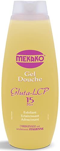 Mekako Gel Douche Gluta Lcp Exfoliant, Eclaircissant, Adoucissant, 420 Millilitri