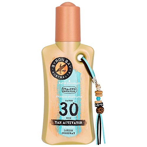 Crema Solare Spray Di Byron Bay | Spray Solare Da 200 Ml | Crema Solare Con Abbronzante | Non Unge; Contiene Autoabbronzante
