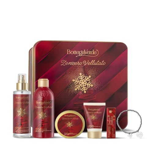 Bottega Verde - Box Zenzero Vellutato - Bagnodoccia, Burro Corpo, Crema Mani, Stick Labbra, Acqua Corpo E Bracciale