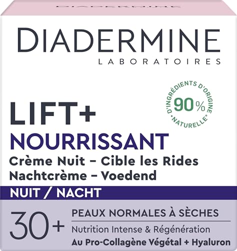Diadermine - Lift+ – Nutriente – Crema Notte Antirughe Ultra Compattezza – 50 Ml
