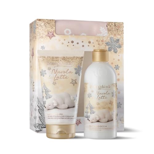 Bottega Verde - Cofanetto Nuvola Di Latte Plus - Bagnodoccia, Latte Corpo E Copricuscino