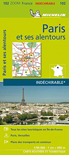 Paris Et Ses Alentours 17102 Carte Michelin Kaart: Straßen- Und Tourismuskarte