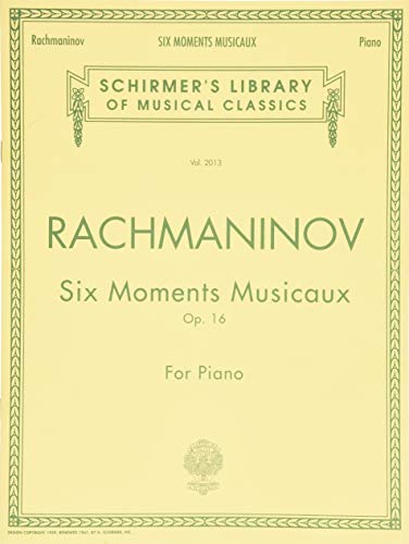 Six Moments Musicaux, Op. 16: National Federation Of Music Clubs 2014-2016 Selection Piano Solo [Lingua Inglese]: Schirmer Library Of Classics Volume 
