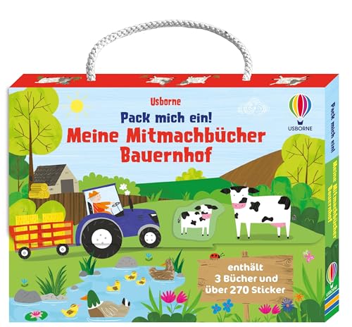 Pack Mich Ein! Meine Mitmachbücher: Bauernhof: Koffer Mit Drei Mitmachbüchern Zum Thema Bauernhof - Ausmalen, Stickern Und Rätseln - Mit Über 270 Stic