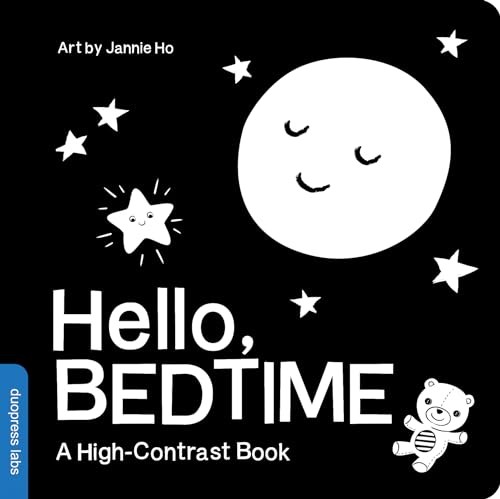 Hello, Bedtime: A Perfect High-Contrast Black-And-White Board Book For A Baby Shower Gift To Newborns And Babies