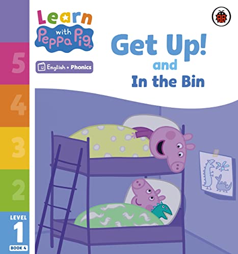 Learn With Peppa Phonics Level 1 Book 4 – Get Up! And In The Bin (Phonics Reader)