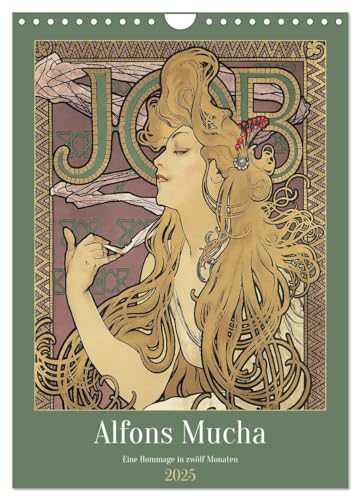 Alfons Mucha - Eine Hommage In Zwölf Monaten (Wandkalender 2025 Din A4 Hoch), Calvendo Monatskalender [Calendar] Peter Balan