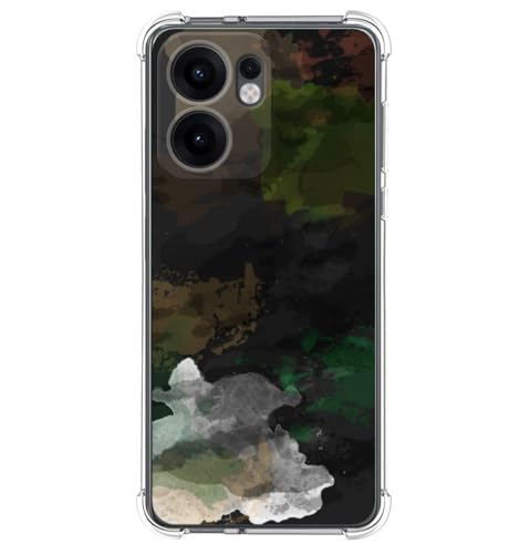 Custodia In Silicone Antiurto Per Oppo Reno 13Fs 4G / 13 Fs 5G Design Acquerello 12 Disegni
