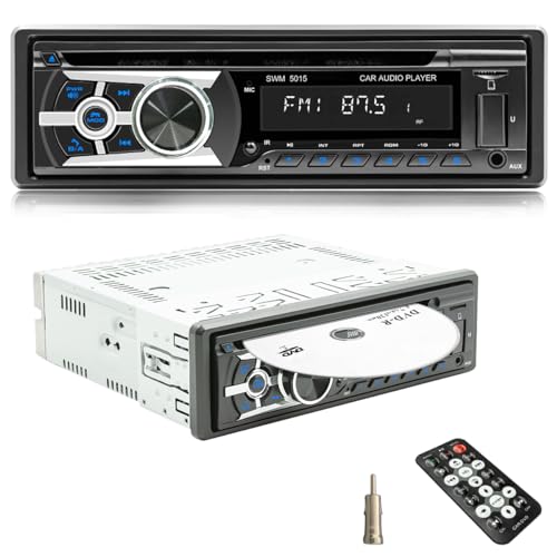 Ifrego Autoradio Con Cd Bluetooth, Vivavoce, Bluetooth 1 Din, Autoradio Usb/Tf/Mp3 Player/Aux In, Radio Fm/Am, Rds, Rca, Funzione Di Ricerca Auto, 60
