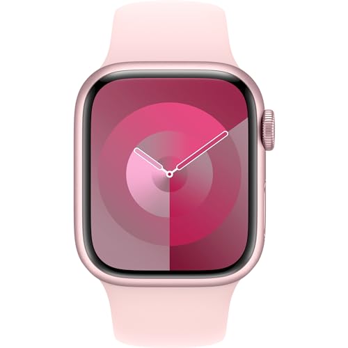 Apple Watch Series 9 Gps + Cellular - 41Mm - Boîtier Pink Aluminium - Bracelet Light Pink Sport Band - S/M