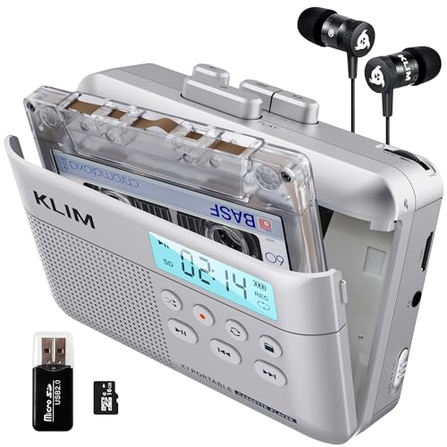 Walkman Cassette Player + Convertitore Cassette Mp3 + Lettore Cassette Audio Portatile + Microfono E Altoparlante Incorporati + Batteria Ricaricabile 