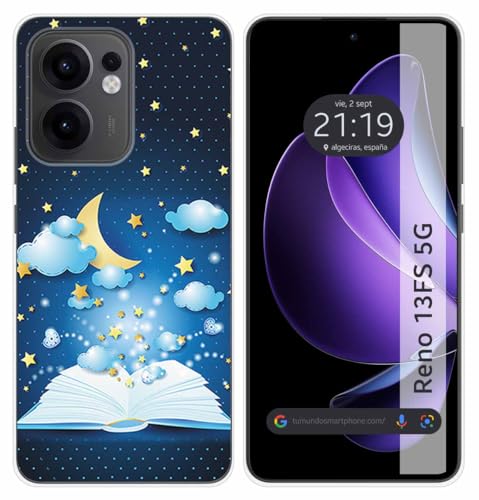 Custodia In Silicone Per Oppo Reno 13Fs 4G / 13 Fs 5G Design Libro Racconti Disegni