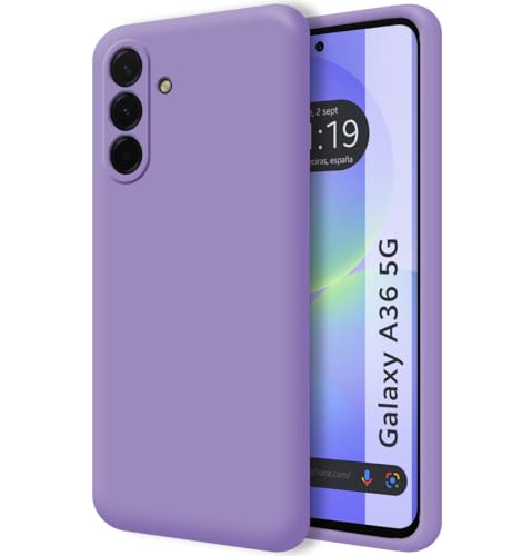 Tumundosmartphone Custodia In Silicone Liquido Ultra Morbido Per Samsung Galaxy A36 5G Colore Viola